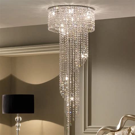 spiral design crystal chandelier lighting modern living room lights AC110V 220V lustre LED ...