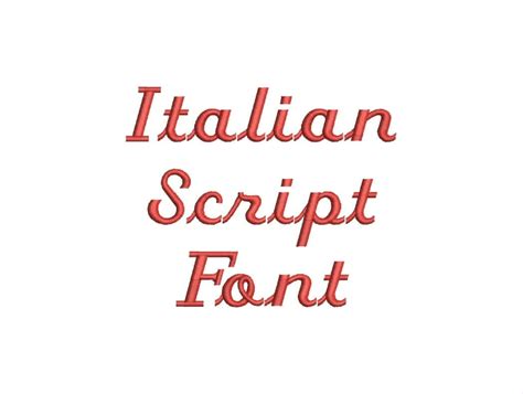 Italian Script Font Embroidery Font Machine Embroidery