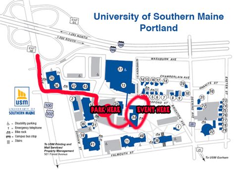 Usm Portland Campus Map – Map Vector