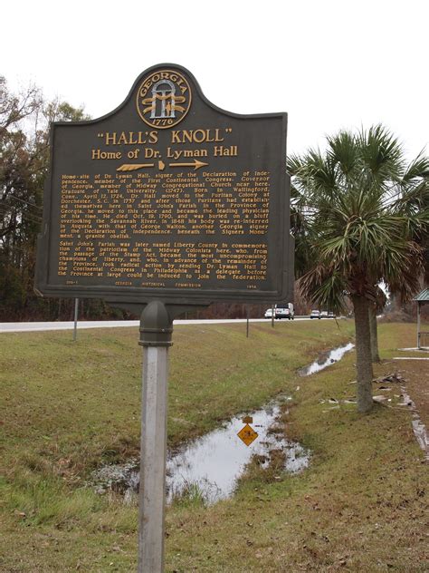 Marker Monday: “Hall’s Knoll”: Home of Dr. Lyman Hall - Georgia ...