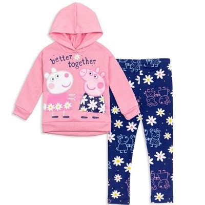 Peppa Pig Girls Fleece Hoodie And Leggings Outfit Set : Target