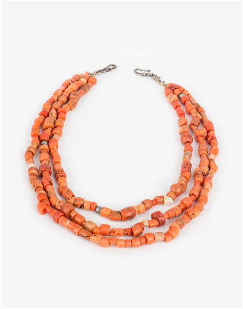 Vintage Coral Beaded Necklace - Kichy