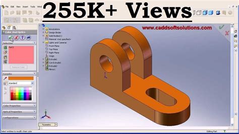 SolidWorks Basic Part Modeling Design Tutorial for Beginners - YouTube