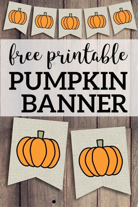 Free Printable Pumpkin Banner Decor - Paper Trail Design | Fall banner printable, Fall classroom ...