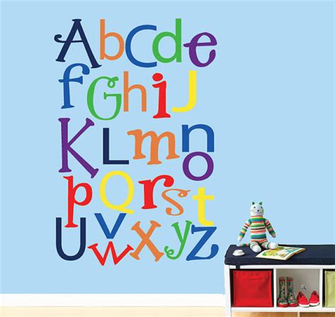 Alphabet Wall Decal LARGE Wall Decal 326LSWA - Etsy | Wall letter ...