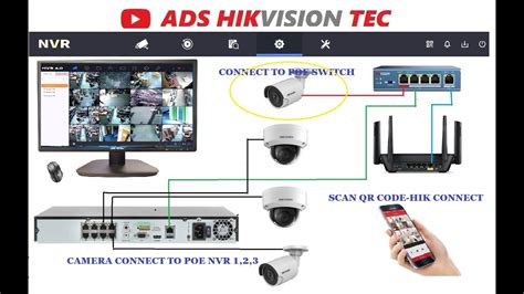 Hikvision NVR with POE setup for beginners. GUI v4.40, HDD installation, hik-connect setup - YouTube