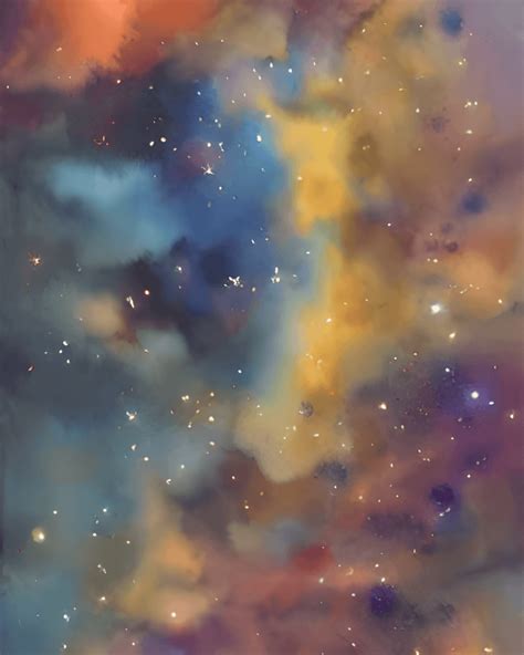 Watercolor Painting Space Art by Charles Bittinger · Creative Fabrica