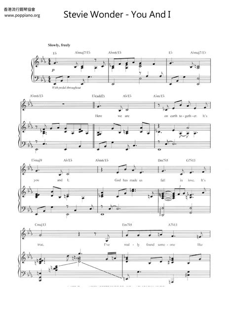 You And I | Sheet Music | Piano Score Free PDF Download | HK Pop Piano ...