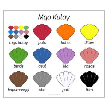 Tagalog Colors / Colors in Tagalog Language (High Resolution) | TpT