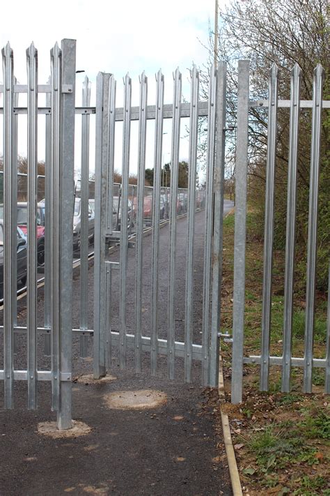 2000mm high (Unpaled) Single Palisade gates | Fencing Direct | Steel ...