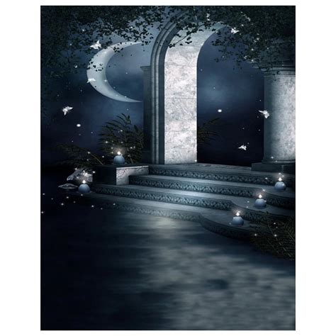 Halloween Mysterious Scene Gothic Domed Architecture Arch Door Photography Backdrop Wall Mural ...