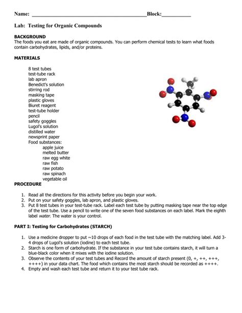 Food Chemistry Lab-Access Excellence