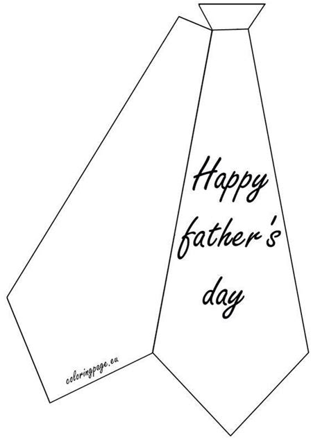 Stropdas... | Father's day card template, Fathers day coloring page, Fathers day