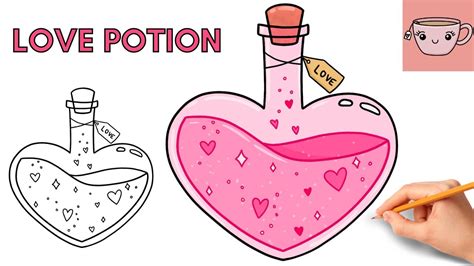 Love Potion Bottle Drawing Sketch Book Art Drawings Simple | Sexiz Pix