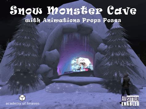 Second Life Marketplace - Snow Monster Cave (Bumble) with Animated ...