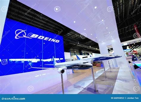 Various Boeing Aircraft Models on Display, Including 737-8 Max, 787 ...