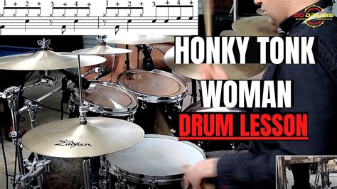 How to play Honky Tonk Woman by the Rolling Stones - Drum Lesson - YouTube