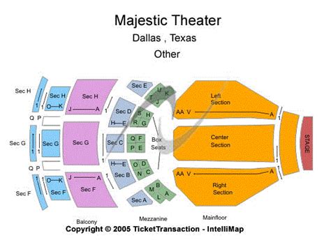 Majestic Theatre - Dallas Seating Chart | Majestic Theatre - Dallas ...