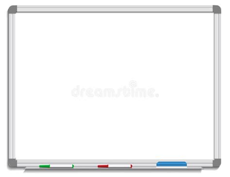 White Board With Colored Markers And Eraser Stock Vector - Illustration of template, clipart ...