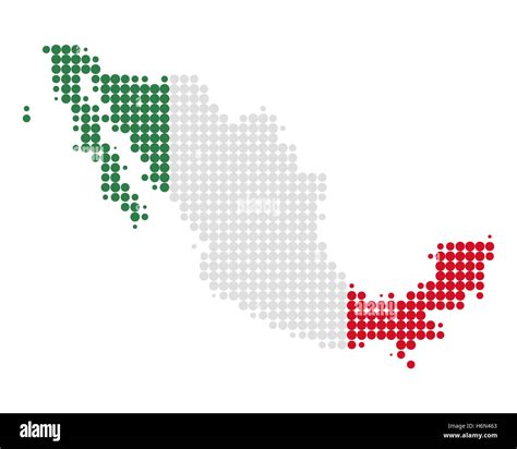 map and flag of mexico Stock Photo - Alamy