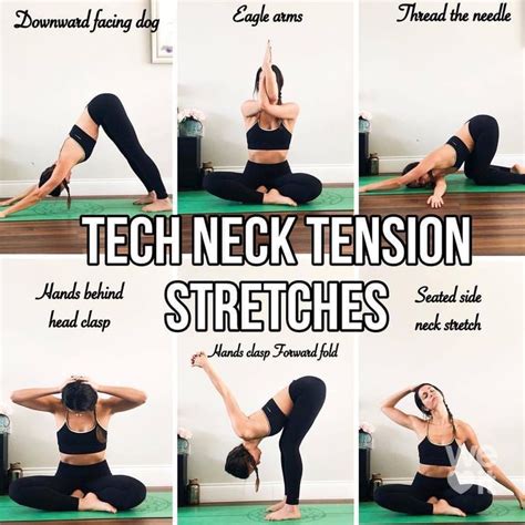 Tech neck tension stretches | Tech neck, Neck yoga, Neck stretches