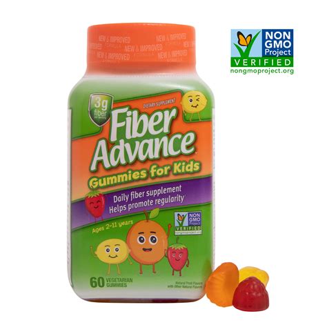 Fiber Advance Daily Kids Fiber Gummies, 60 Ct - Walmart.com - Walmart.com