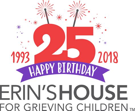 Erin's House 25th Birthday Logo Design - Just Sue Graphic Design