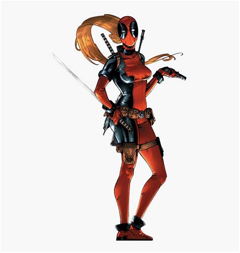 Lady Deadpool Marvel Png, Transparent Png - kindpng