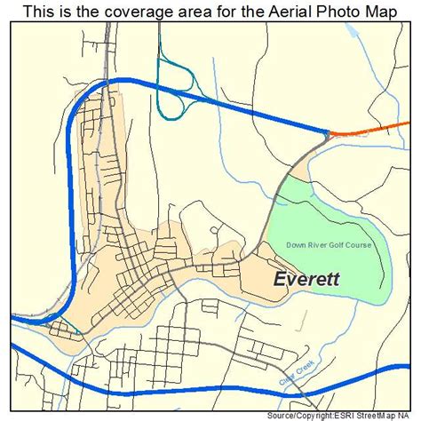 Aerial Photography Map of Everett, PA Pennsylvania