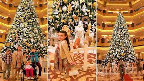 THE GIGANTIC CHRISTMAS TREE AT EMIRATES PALACE 5 STAR LUXURY HOTEL IN ...