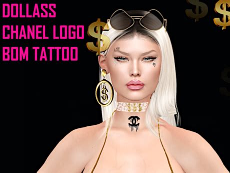 Second Life Marketplace - {DollAss} FinDom Tattoo - Neck - Chanel Symbol {Add}