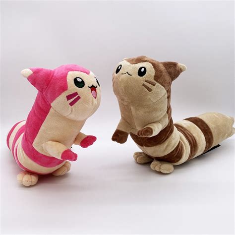 Set Furret and Furret Shiny Plushes Pokémon Soft Toys - 50cm