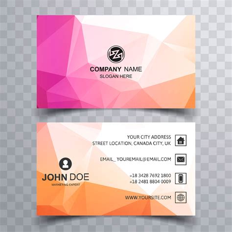 Abstract colorful polygon business card background 237249 Vector Art at ...