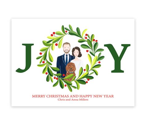 Custom Christmas Card Family Portrait Holiday Card Custom