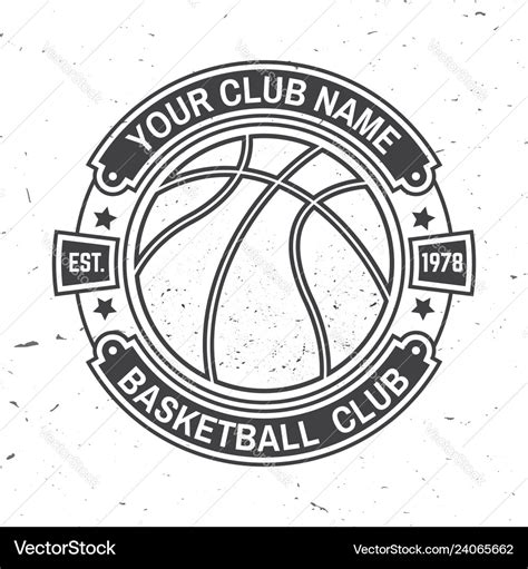 Basketball club badge Royalty Free Vector Image