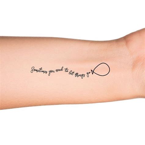 Sometimes You Need to Let Things Go Quote Balloon Outline Temporary ...