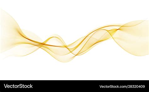 Gold color abstract transparent wave design Vector Image