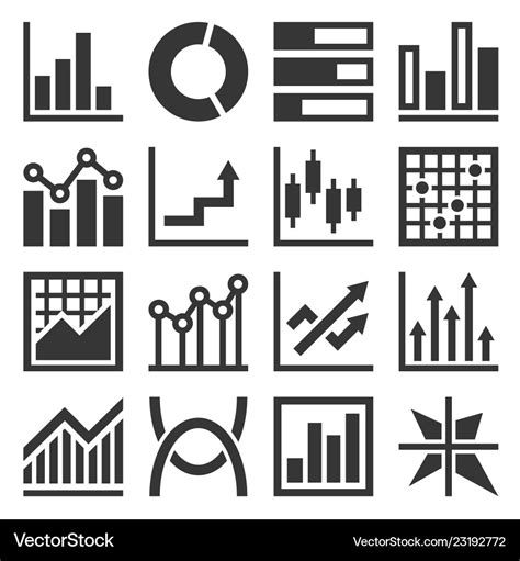 Big data analytics icons set on white background Vector Image