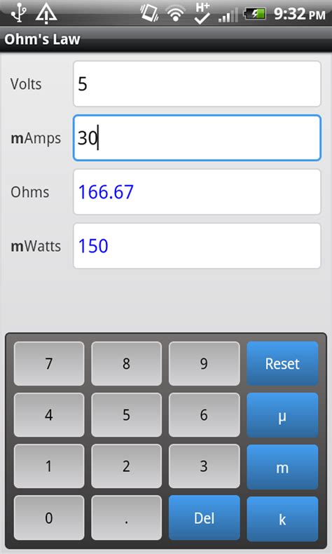 Android için Ohm's Law Calculator APK - İndir