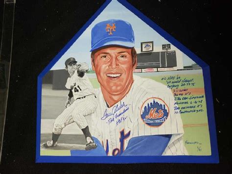 Tom Seaver "The Franchise" Autograph on MLB Plate