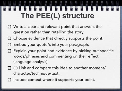 PEEL paragraph structure | Structured writing, Teaching writing ...