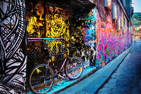 Graffiti Wall Art, Street Art Print, Colour Street, Melbourne Poster, Hosier Lane, Travel ...