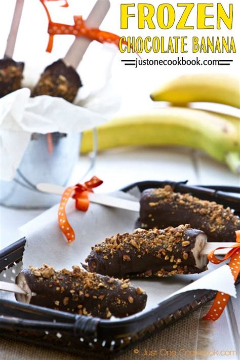 Frozen Chocolate Bananas • Just One Cookbook