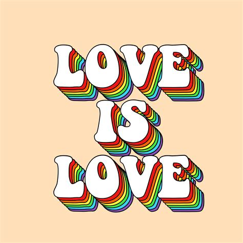 LOVE IS LOVE quote lgbt equality equal rights retro aesthetic vintage gay lesbian bisexual ...