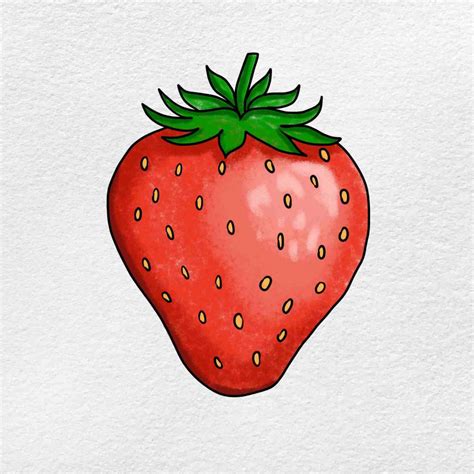 Strawberry Drawing for Kids - HelloArtsy