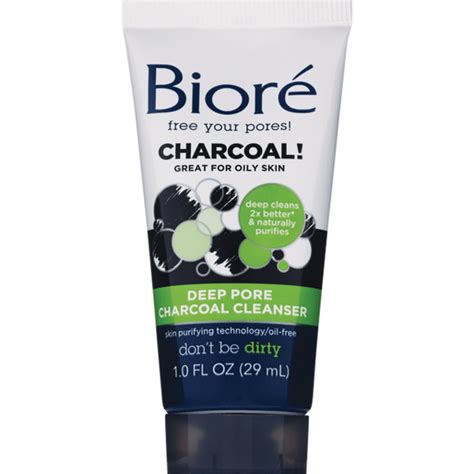 Bioré Charcoal Face Wash, Daily Face Cleanser for Deep Pore Cleansing (30 fl oz) - Instacart