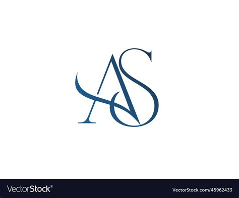 As letter logo design creative sa Royalty Free Vector Image