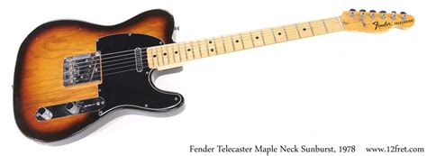 Fender Telecaster Maple Neck Sunburst, 1978 | www.12fret.com