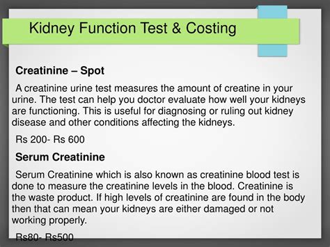 PPT - Kidney Function Test in Pondicherry PowerPoint Presentation, free download - ID:7845552