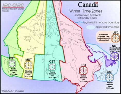 What Time is it in Canada – Canada Time Zones Map